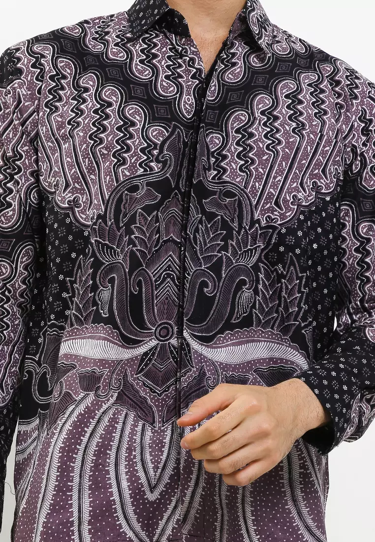 Gentamas Kemeja Batik Exclusive Premium Pria Casual Modern Lengan Panjang