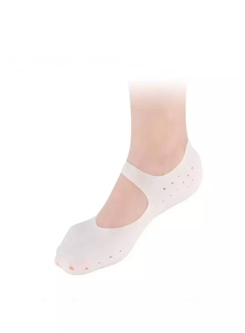 Nercyla Kaos Kaki Sepatu Wanita Shock Absorb Silicone Gel Anti Slip 2PCS Material SEBS ORIGINAL - Transparent