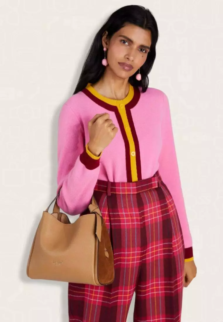 Kate Spade Knott Pebble Suede Medium Crossbody Bungalow