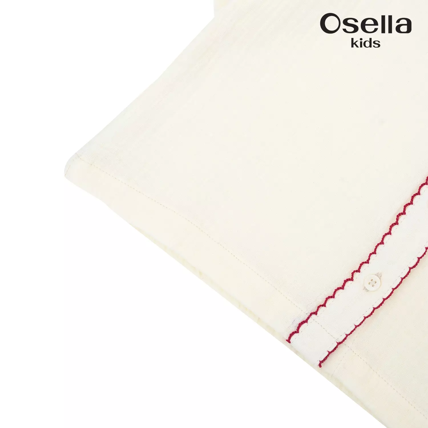 Osella Short Sleeve Blouse With Red Detailing 2336500788 | Atasan Blouse Lengan Pendek Anak Perempuan