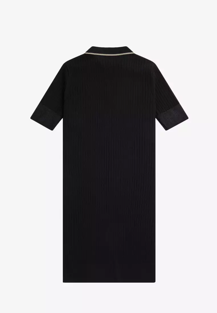 Buy Fred Perry Fred Perry D7171 Sheer Trim Knitted Shirt