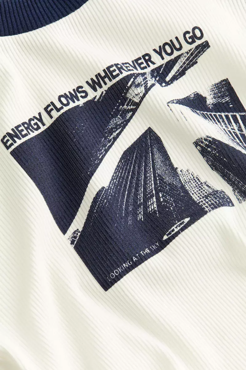 Ribbed cotton jersey cropped top