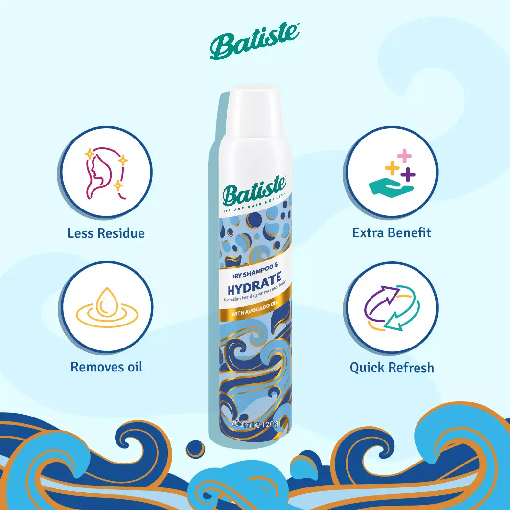 Batiste Benefit Dry Shampoo & Hydrate 200ml