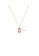 Glamorousky pink 925 Sterling Silver Plated Gold Fashion Simple Geometric Square Pendant with Cubic Zirconia and Necklace A2F72AC5622501GS_2
