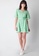 FabAlley green Floral Belted Flared Sleeve Dress B739EAA2206D96GS_4