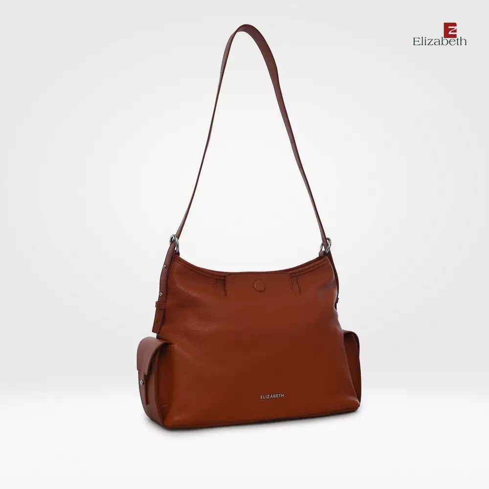 Tas Elizabeth Genuine Leather Sling Bag 0720-0466 Brickred
