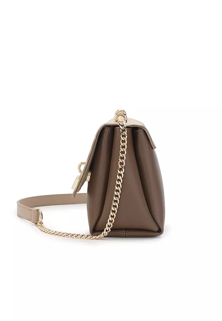 Women's Chain Shoulder Bag / Sling Bag / Crossbody Bag - Dark Coffee