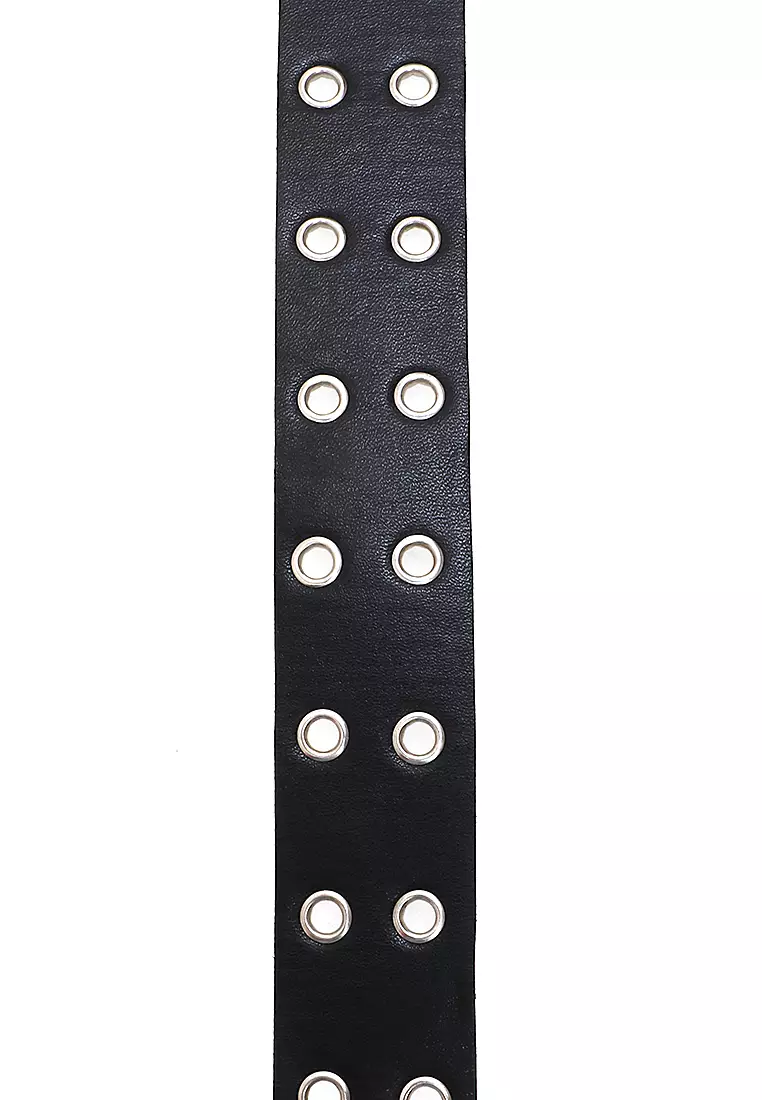 Fern Belt Gesper Ikat Pinggang Wanita Motif Vintage Chan Comfortable Material Leather ORIGINAL - Black