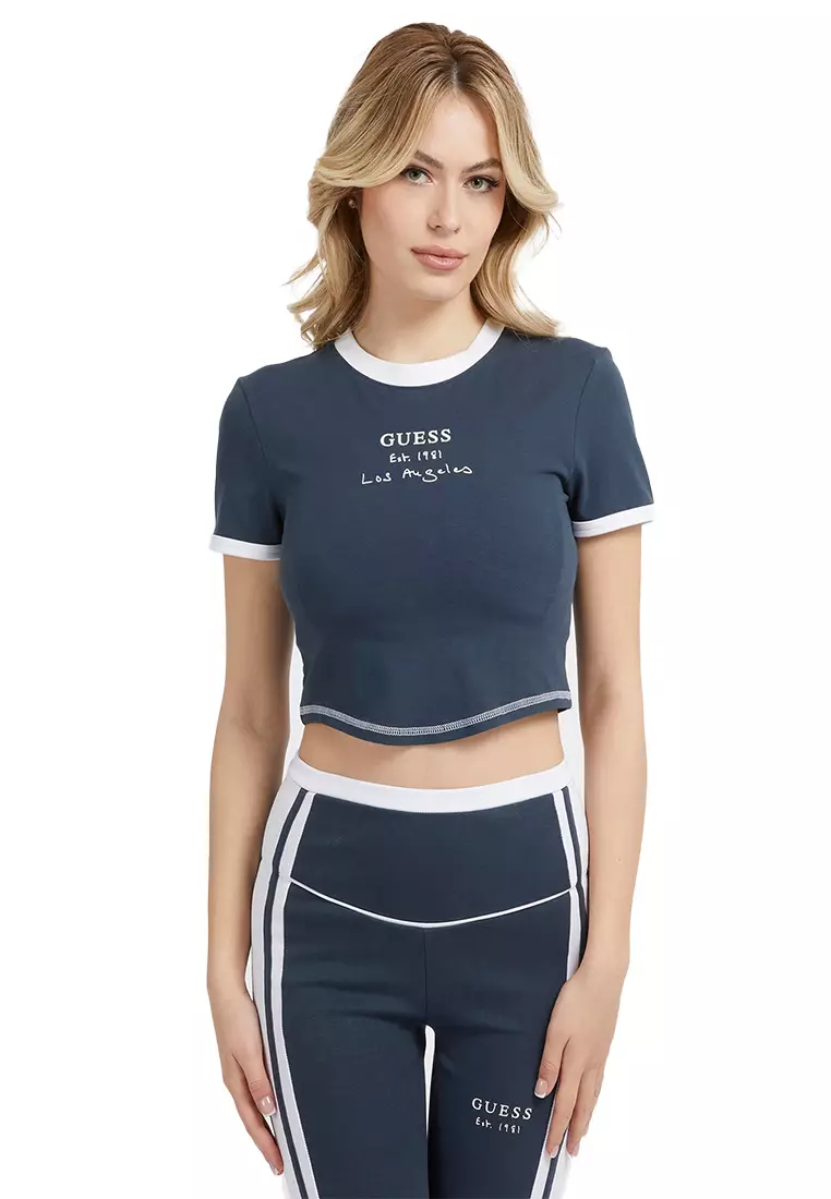 Guess crop top clearance shirt