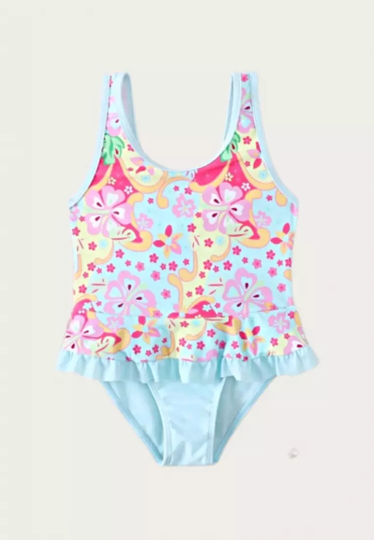 Buy Mommy Hugs Baby Blue Gumamela Print Swimwear 2023 Online | ZALORA ...