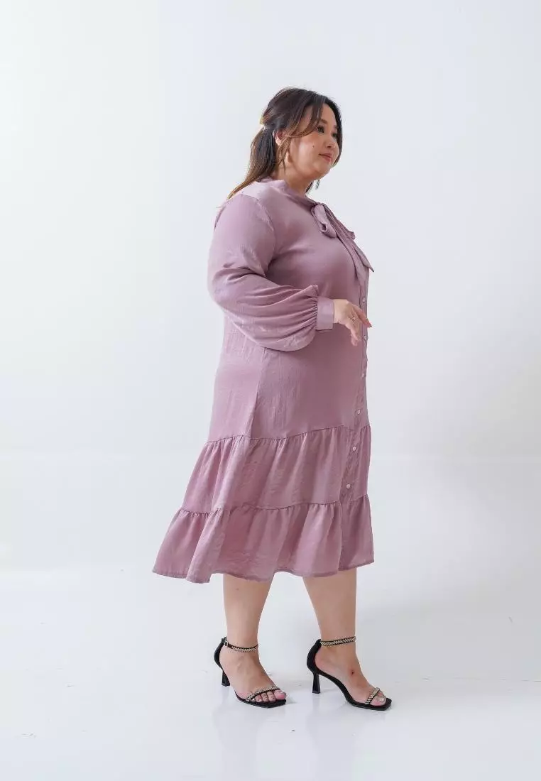 Plus Size Long Dress Ollenca dusty lilac