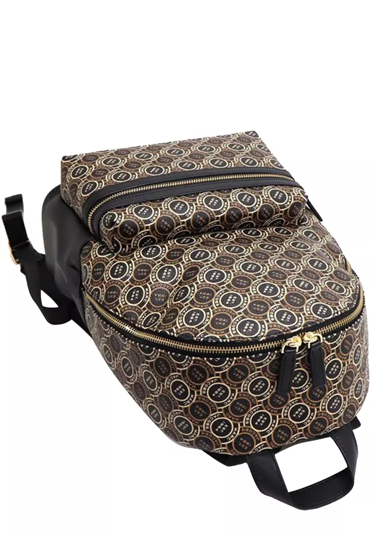Signet Canvas Backpack Bag in Black Multi H302M12FA22