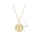 Glamorousky white 925 Sterling Silver Plated Gold Fashion Simple Twelve Constellation Aries Geometric Round Pendant with Cubic Zirconia and Necklace A7D46ACEFAAF58GS_2