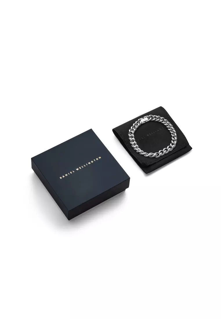 Chunky Chain Bracelet Silver - Unisex Bracelet for women and men stainless steel Bracelet DW Official Authentic Original