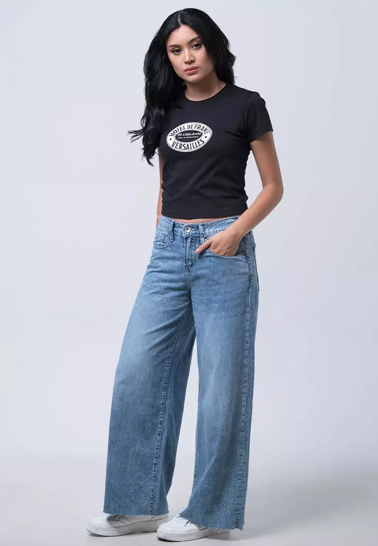 Celana Jeans Wanita Loose Camila Light Blue