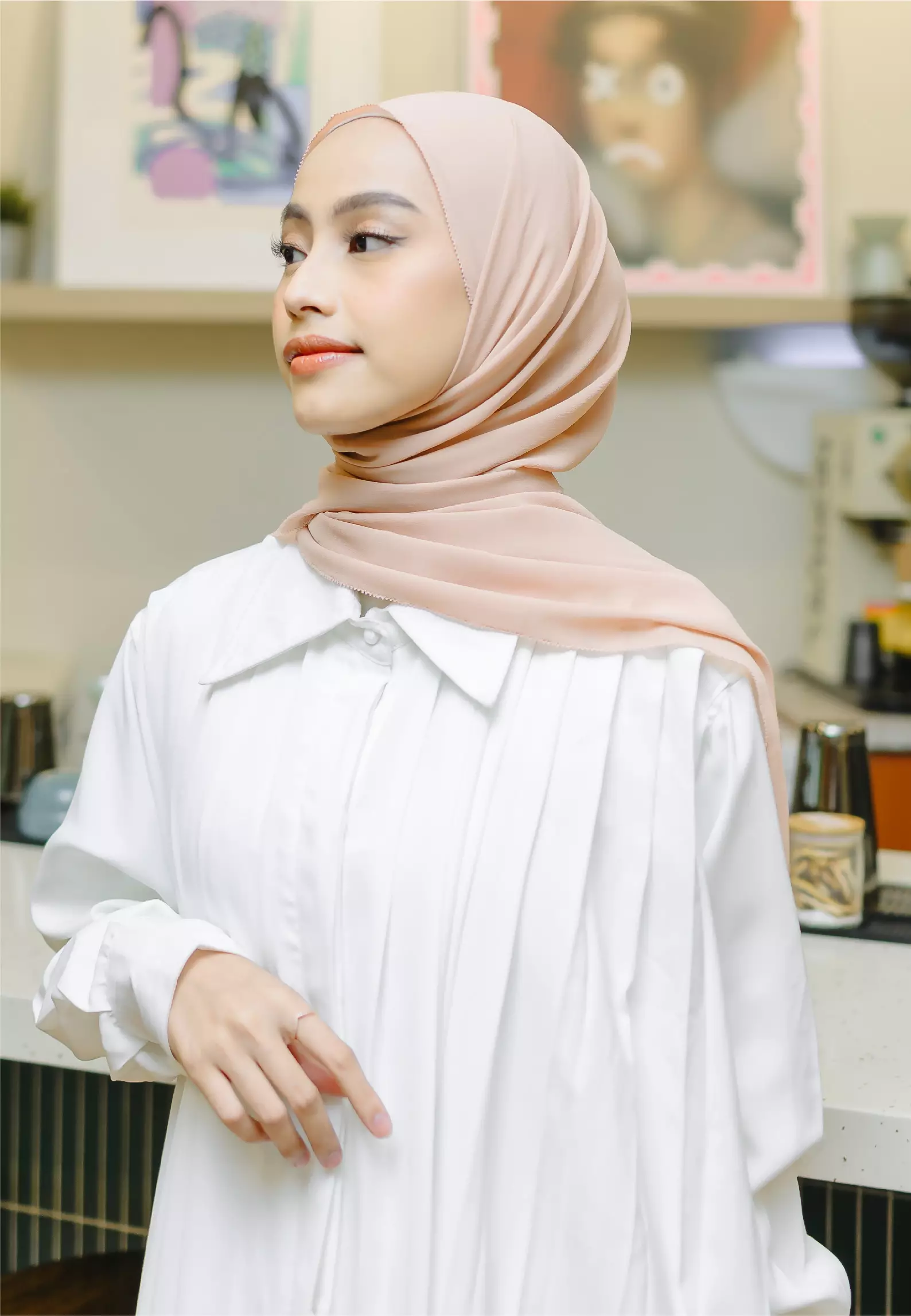 Bawal Eyelash Shawl Wheat