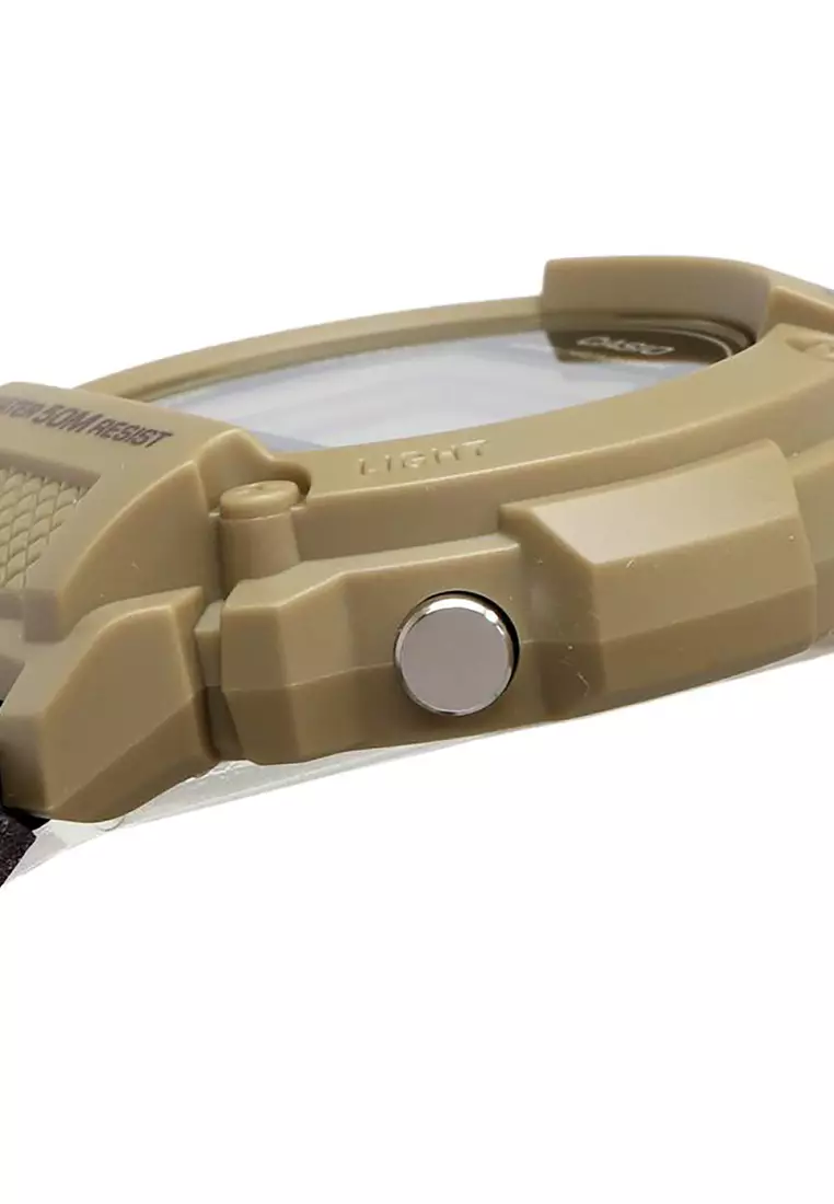 Men's Digital Watch W-219HB-5A Brown Cloth Strap Sport Watch