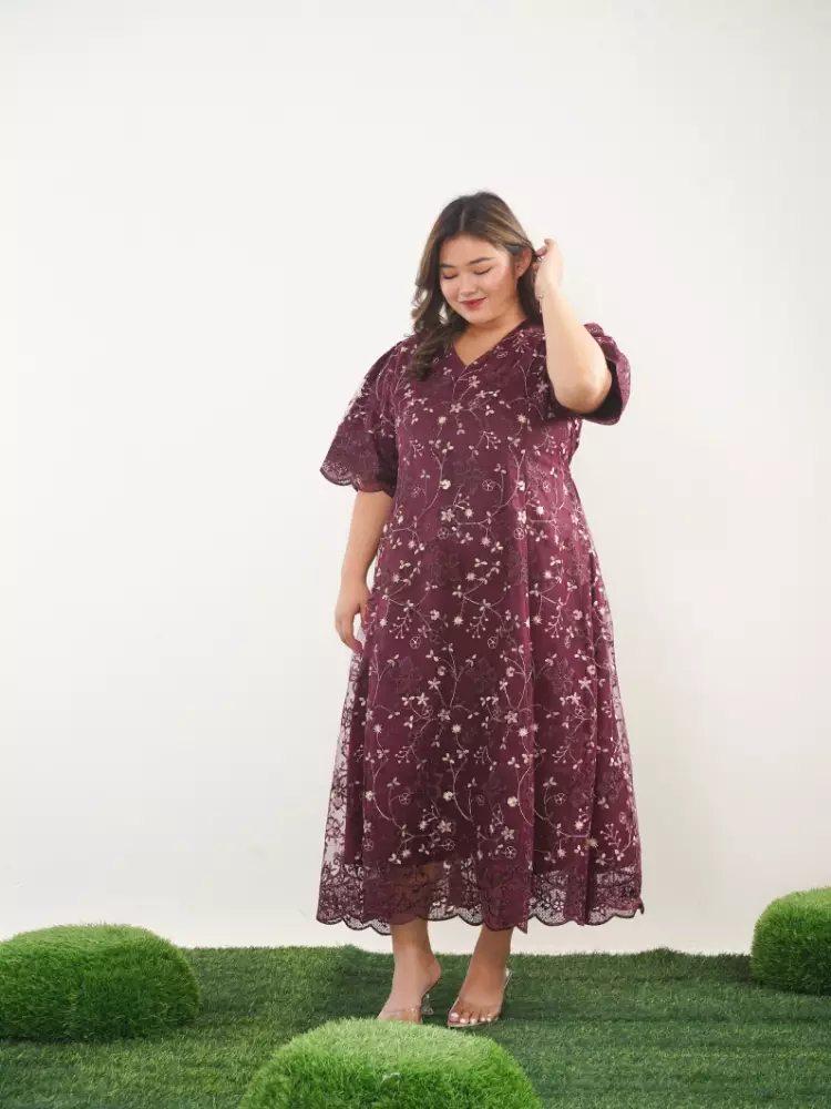 xtramiles Ladies dress eudora dress plum wine