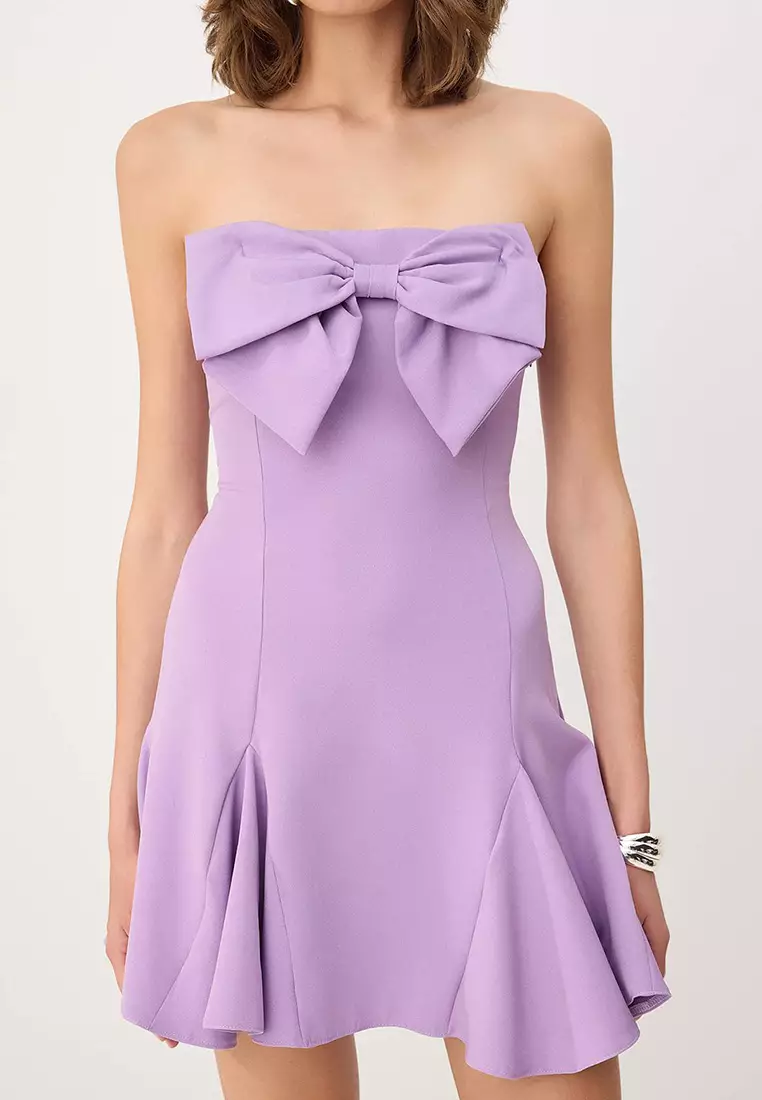 Lilac Woven Finike Short / Mini Lined Dress