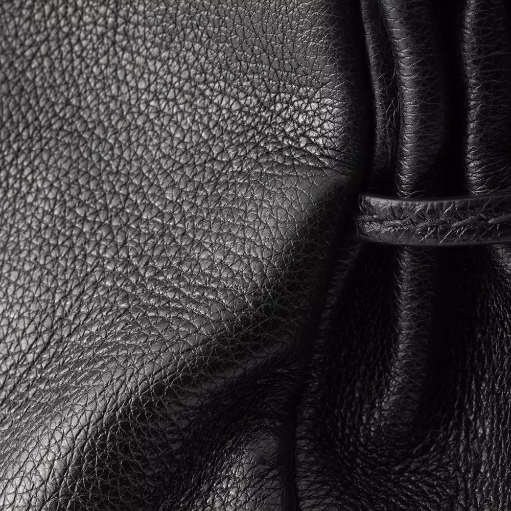 Bonnie Medium Antiqued Calfskin Leather Tote Bag Black