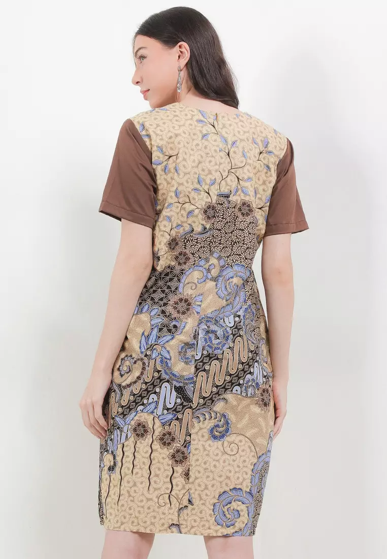 Azkia Dress Batik Katun Wanita