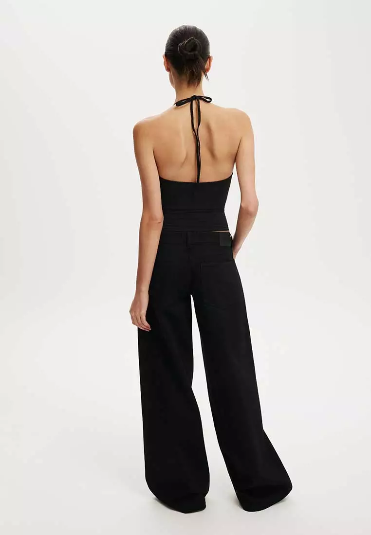 Low Rise Wide Jeans