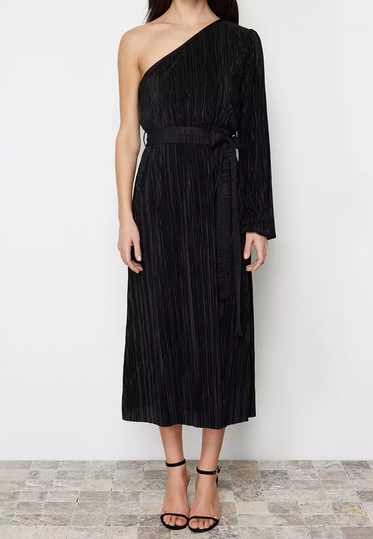 One Shoulder Midi Dress