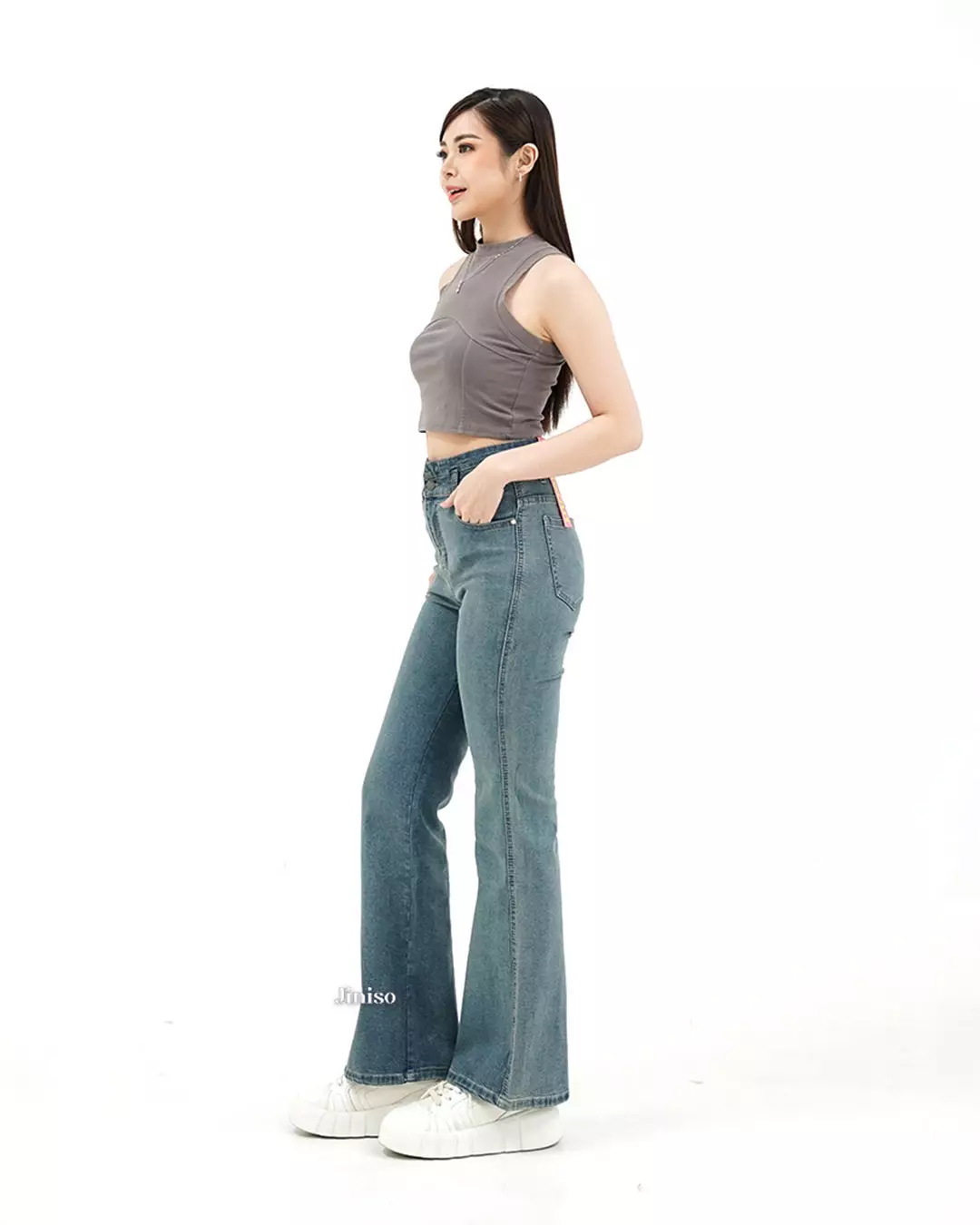 Ultra Highwaist Cutbray Stretch Jeans 615 HANGOUT