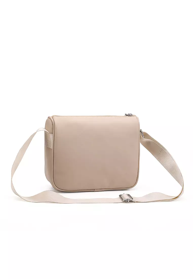 GYKACO FUMIKO Beige - Tas Wanita Sling Bag - Fashion Top Handle Bag (Import)