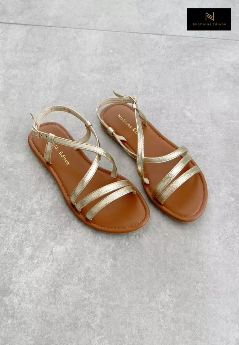 Nicholas Edison Sandal Hana Light Gold