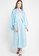 The Pink Label blue Mash Long Dress with Cape in Light Blue CFAB9AA2699B6BGS_1