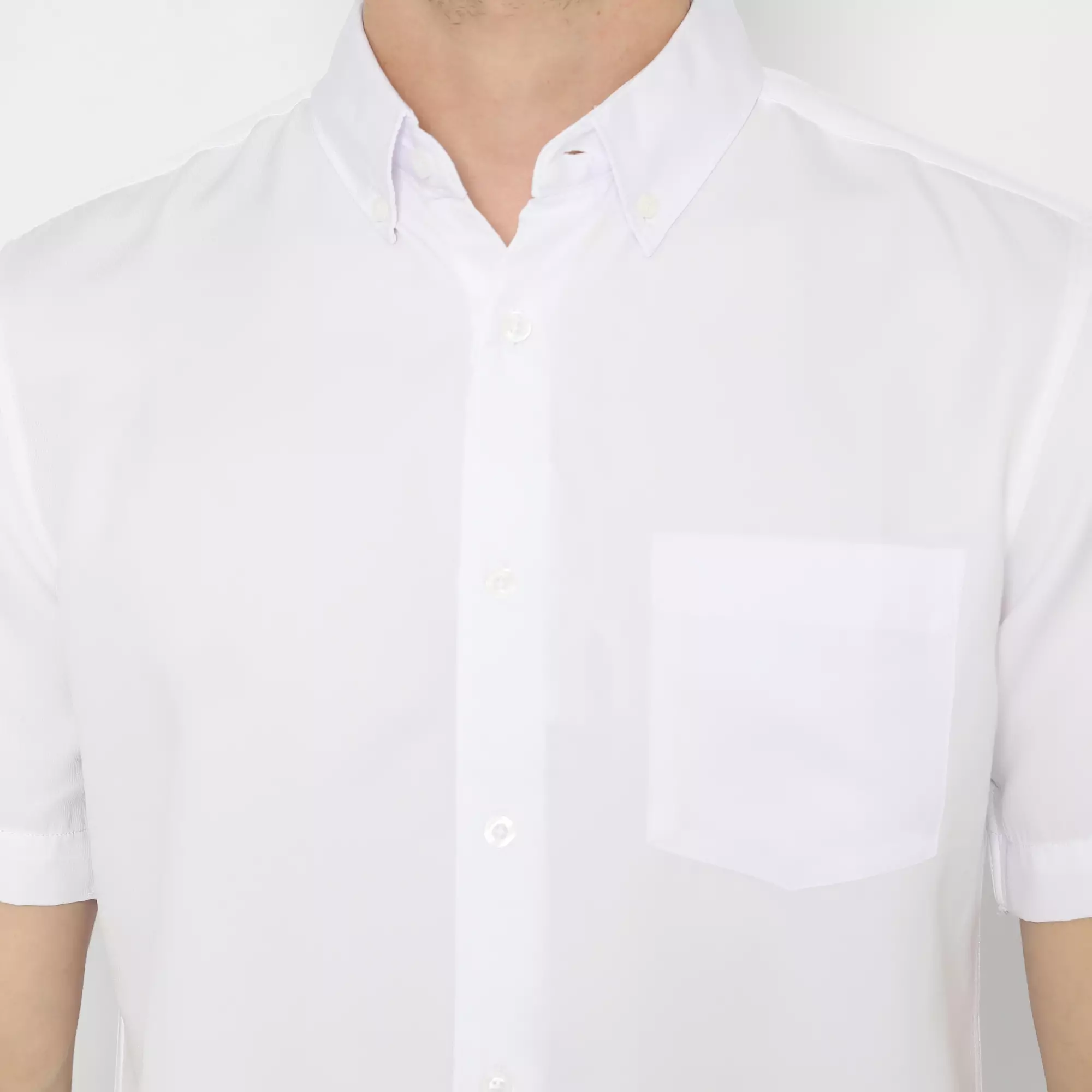 Platini Kemeja Putih Pria Lengan Pendek Polinosic 63014