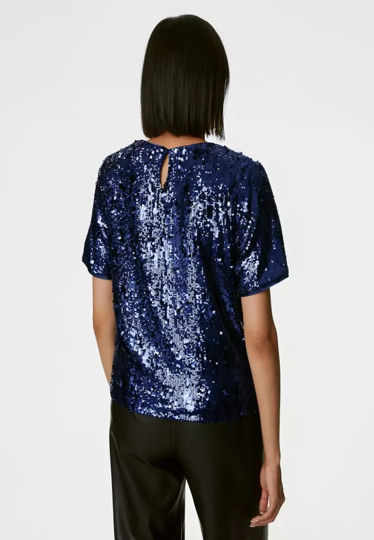 Marks and spencer 2025 sequin tops