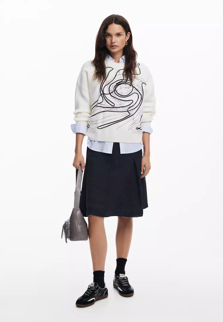 Desigual Woman M. Christian Lacroix brushstroke sweater.