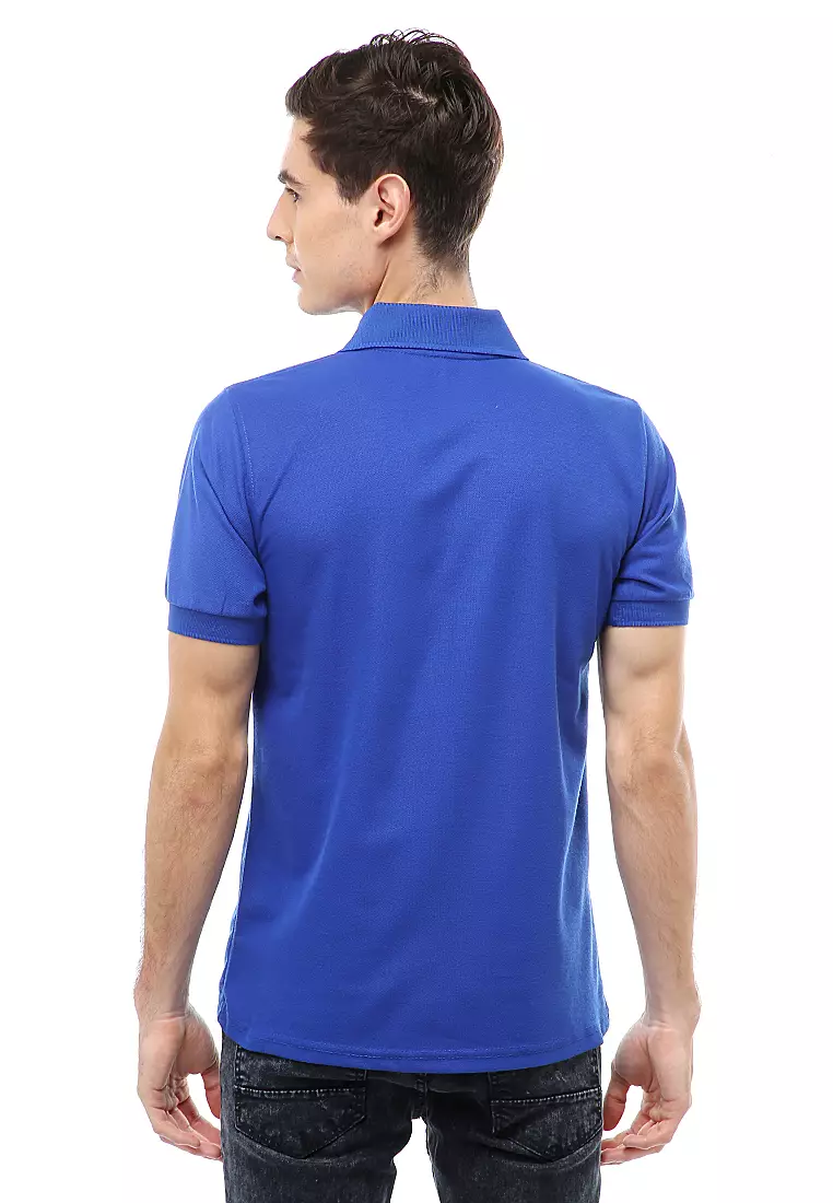Jack Atasan Formal Pria T-Shirt Kaos Polo Polos Lengan Pendek Material Cotton ORIGINAL - Blue