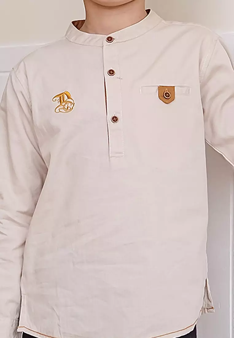 Kemeja Anak Laki Cokelat/ Boy Shirt Brown/ That'S Donald Latte Quack