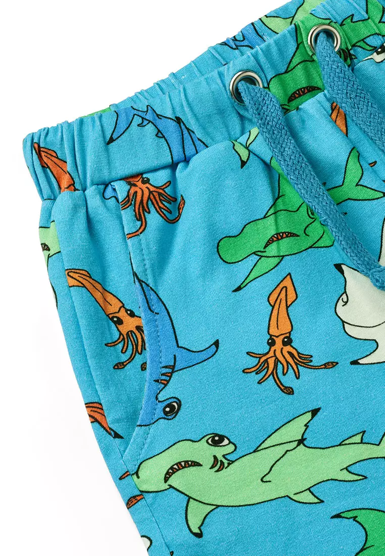 Shorts with hammerhead sharks
