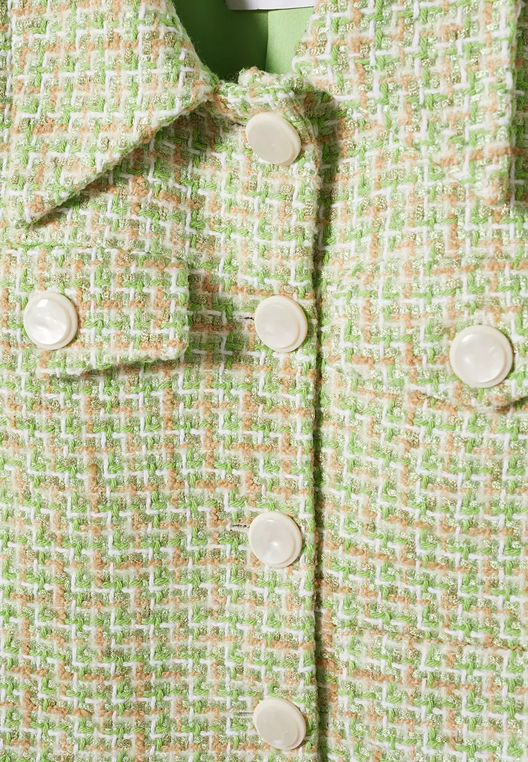 Tweed Jacket With Pearl Buttons