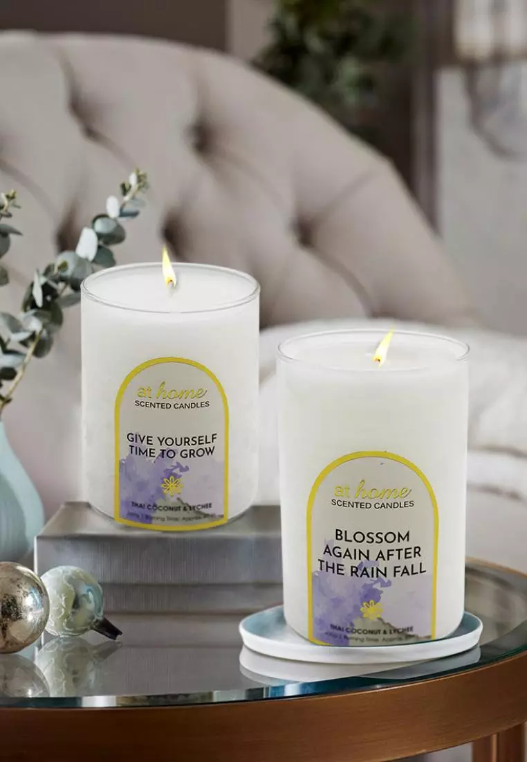 Buy At Home Scented Wynona Jar Candle Thai Coconut And Lychee Scent