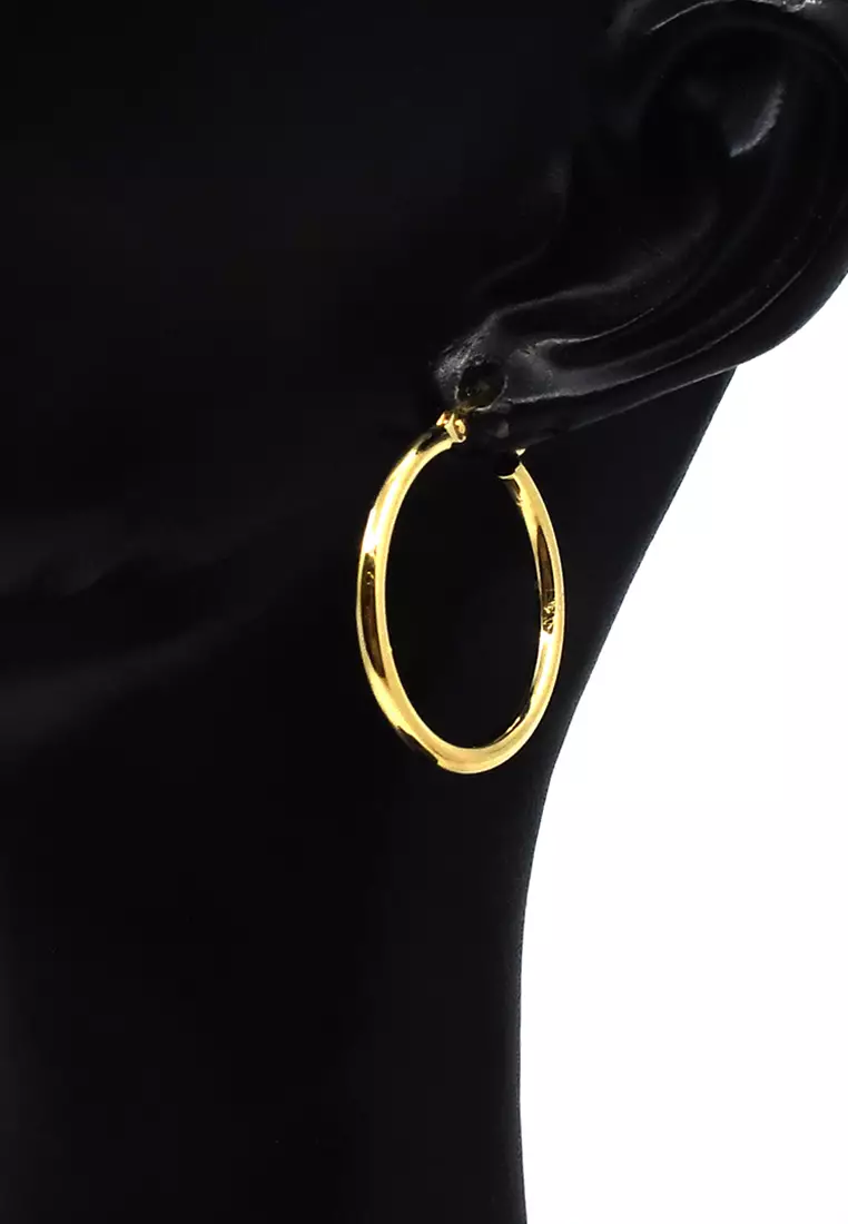 18K Italian Made Yellow Gold Earrings