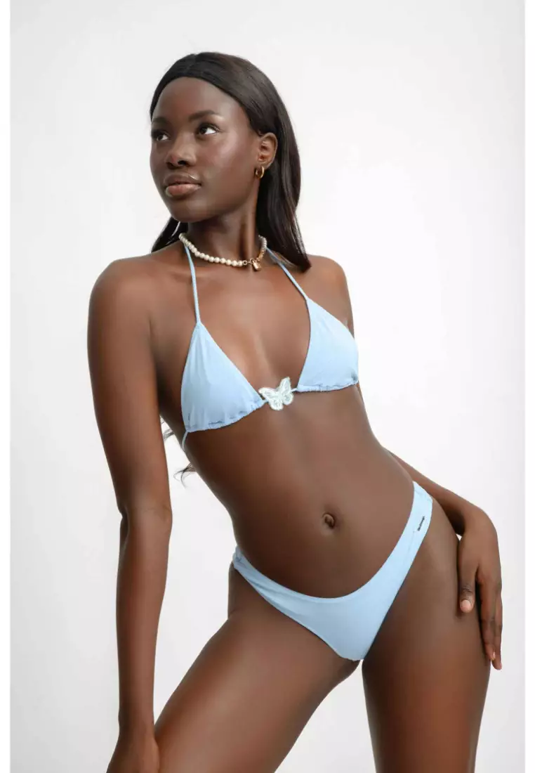 Martini Triangle Bikini Top / Cloud Nine Pointelle 