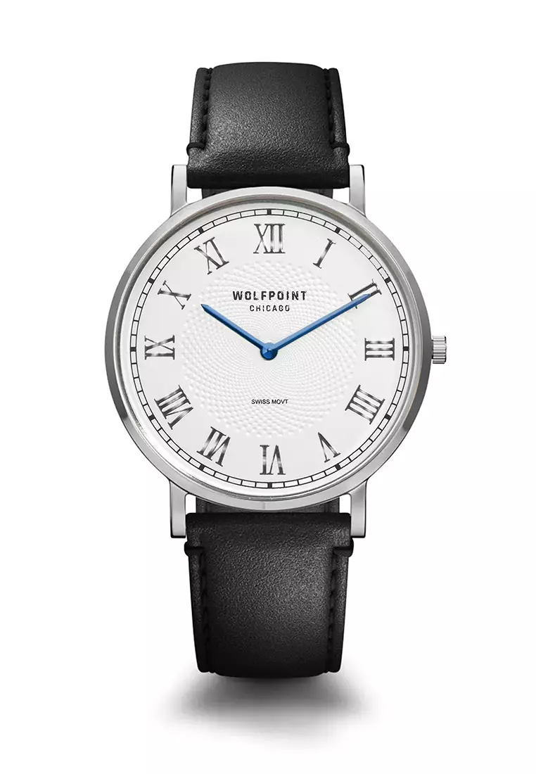 Buy Wolfpoint Heritage Watch Collection Enamel White Horween
