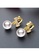 XAFITI silver Sterling Silver Gold Plated Diamond Pearl Bow Stud Earrings 5E56DAC195E173GS_3