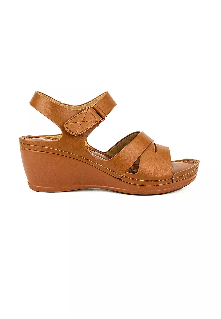 Discount on Mario D' boro Runway  shoes - SKU: Women's Wedge Sandals LW 25699 Brown C44