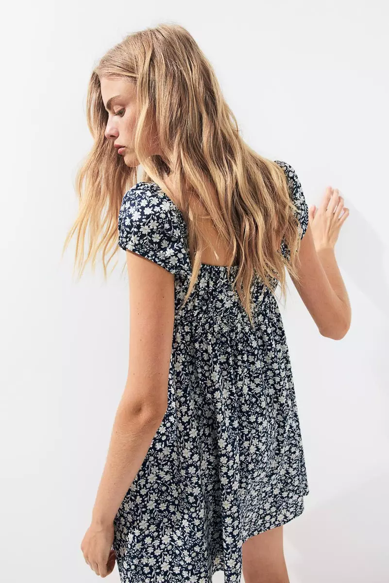 Buy H&M Drawstring-detail flared-skirt dress 2025 Online ZALORA