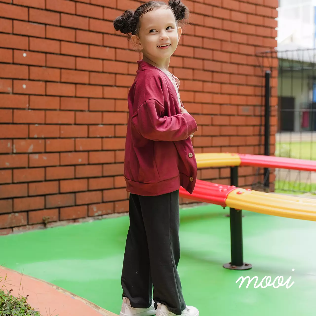 Mooi Celana Panjang Anak Perempuan Grace Bootcut Pants - Navy
