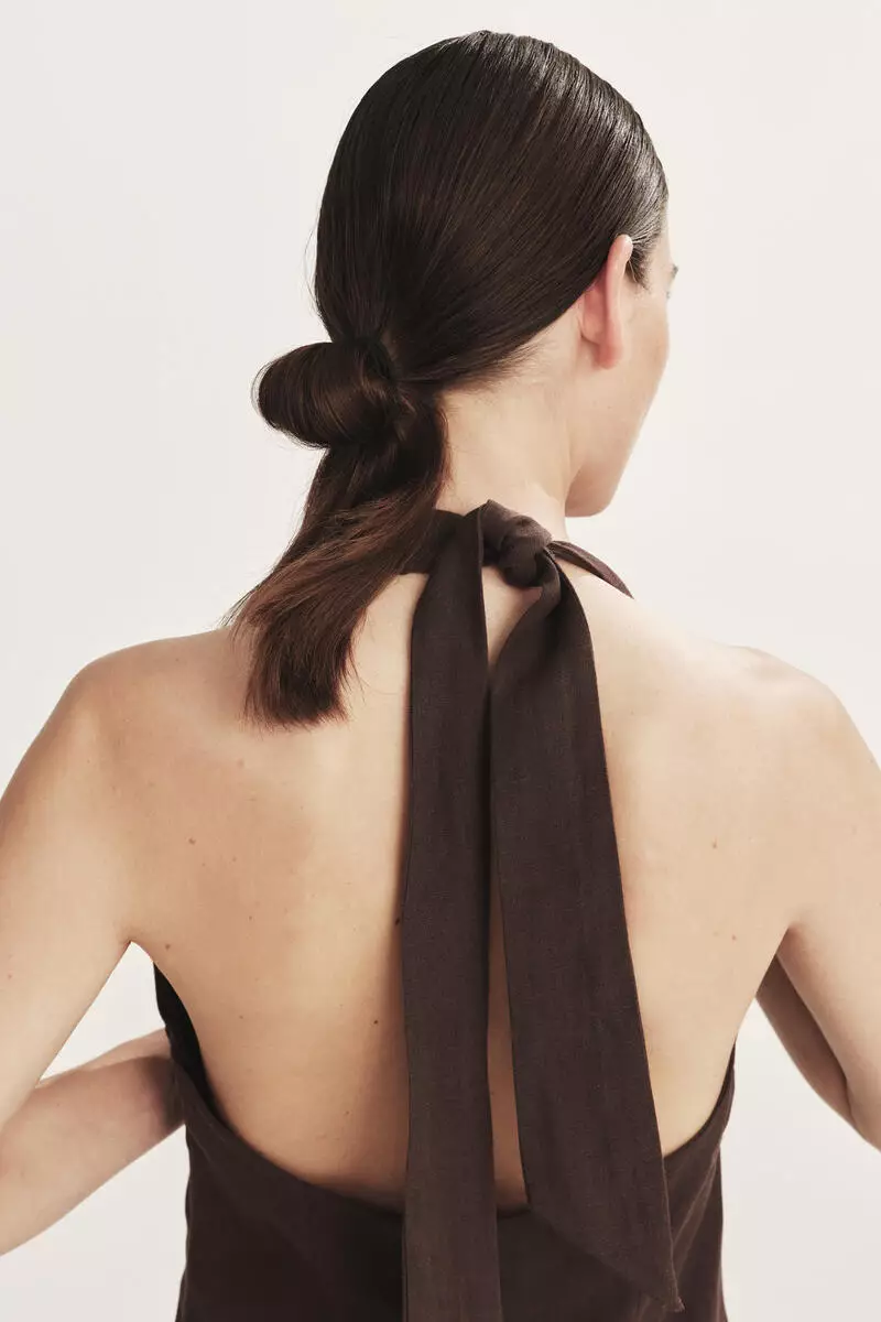 Linen halterneck dress
