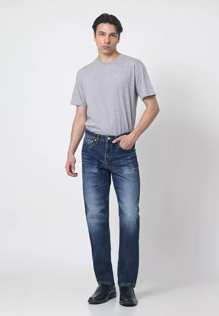 EDWIN JEANS - Celana Denim Pria 811 Handcrafted Jeans Reguler Taper Vertical Laser Cut