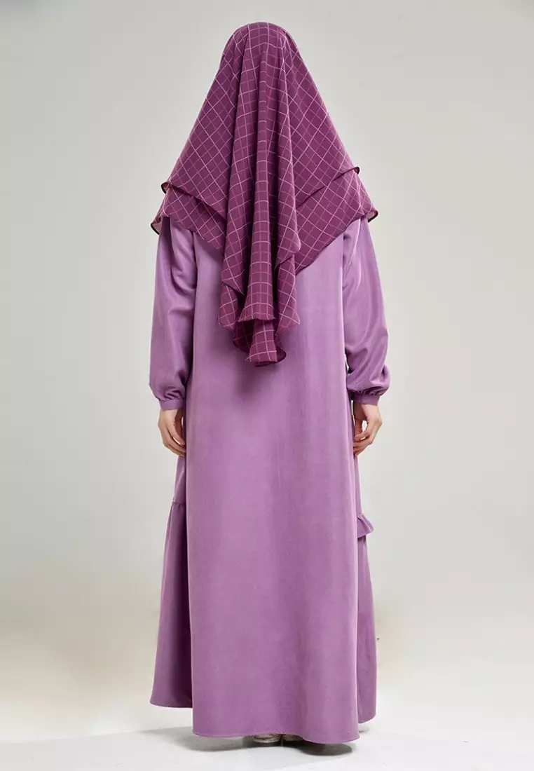Rabbani - Gamis Dress Muslim Wanita Dreslim Hadid Exclusive Lilac
