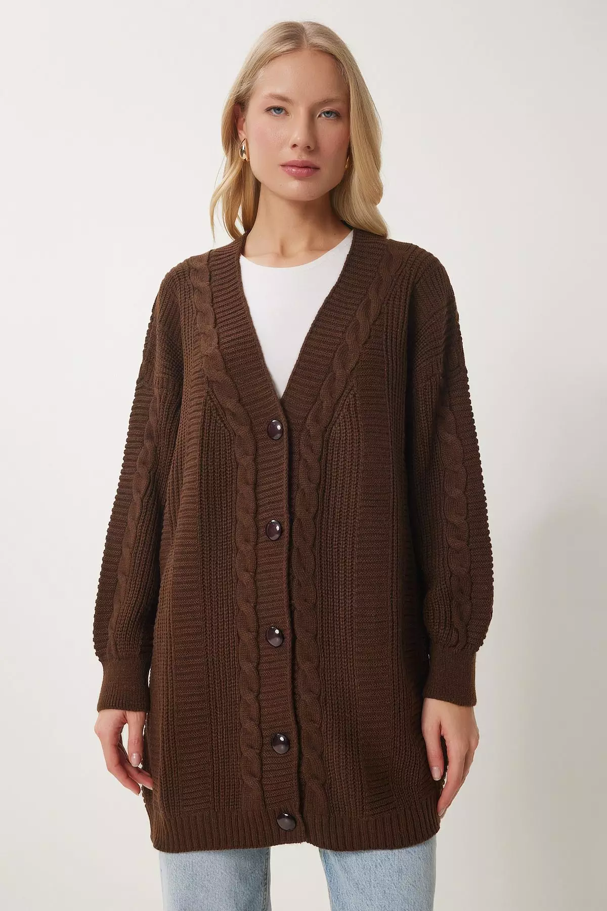 Braided Knit Cardigan